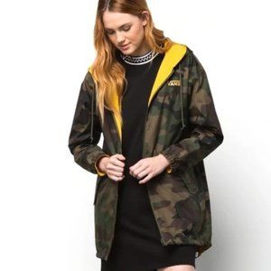Vans Mercy Reversible Parka Jacket - Woodland Camo Size Medium